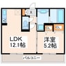 アザックひらた 1LDKの間取り