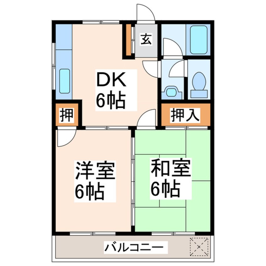 間取図 東かねさコーポ