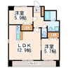 クロノス34田井島Ⅱ 2LDKの間取り