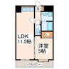 アーバングランデ本荘 1LDKの間取り