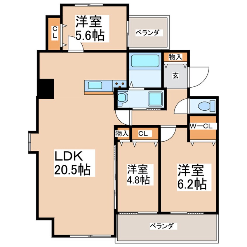 間取図 ディライト水前寺