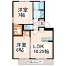 プレジュール 2LDKの間取り