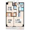 Bijou・C・TAKEO 2LDKの間取り