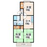 セジュールコートⅡ 3DKの間取り