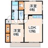カメリアⅡ 2LDKの間取り