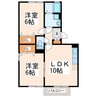 コンフォートＡＦＫ　Ａ棟 2LDKの間取り