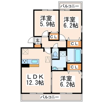 間取図 シャルマンファミール