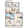 シャルマンファミール 3LDKの間取り