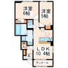 ショストラⅡ 2LDKの間取り