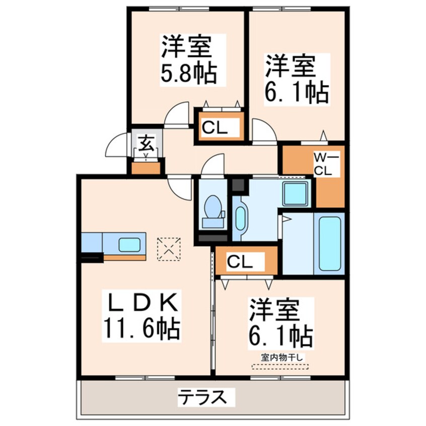 間取図 シオンＫＹ　Ⅱ号館