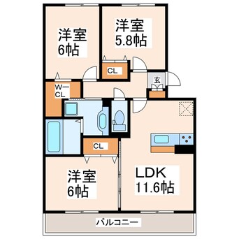 間取図 シオンＫＹ　Ⅱ号館