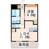 鹿児島本線/川尻駅 徒歩15分 1階 築8年 1LDKの間取り