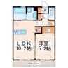サンリリー 1LDKの間取り