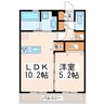 サンリリー 1LDKの間取り
