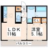 ボナール　ゆう 1LDKの間取り