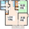 ディアズ出水 2LDKの間取り