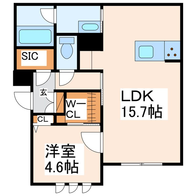 間取り図 Casa Felice 水前寺