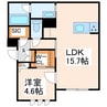 Casa Felice 水前寺 1LDKの間取り