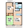 マーカス平成南 2LDKの間取り