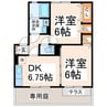 オークスドュール・ウルゲ 2DKの間取り