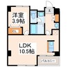 novel八王寺 1LDKの間取り
