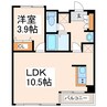 novel八王寺 1LDKの間取り