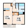 ホワイト　オゥルⅡ 1LDKの間取り