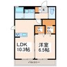 グレースハイム 1LDKの間取り