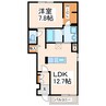 オークスレジデンスⅡ 1LDKの間取り