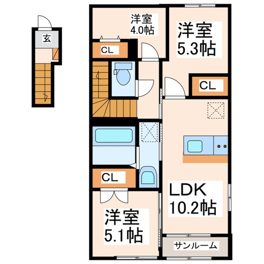 間取図 アメニティM-1