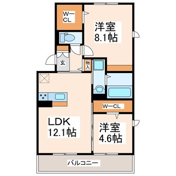 間取図 コスモス田迎