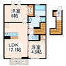 D-ROOM南高江 2LDKの間取り