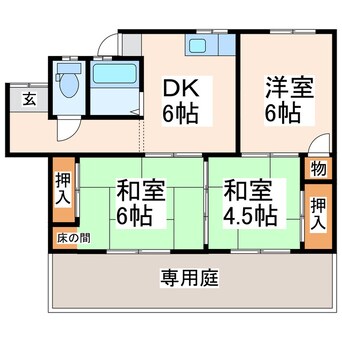 間取図 馬場貸家2