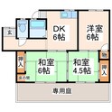 馬場貸家2の間取図