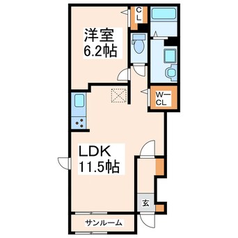 間取図 ベルビューコート八分字