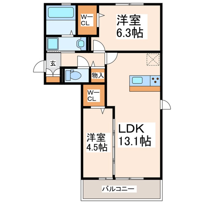 間取図 （仮）D-room平成Sta.PJ