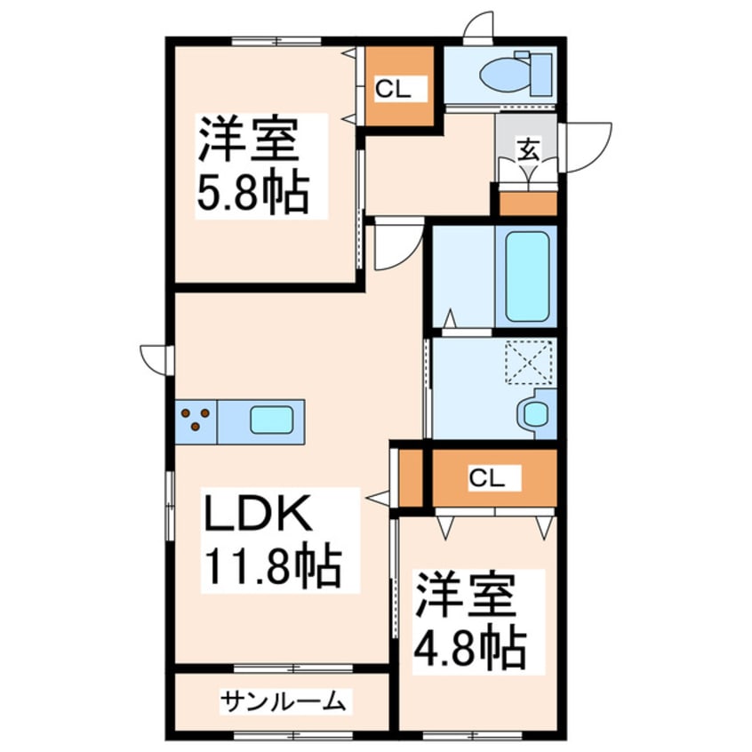 間取図 クローバー