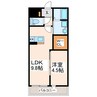 シャンボール南高江 1LDKの間取り