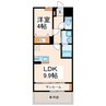 シャンボール南高江 1LDKの間取り