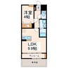 シャンボール南高江 1LDKの間取り