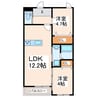 メゾンクレール野口 2LDKの間取り