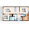 シャーメゾンシンシア 2LDKの間取り