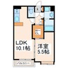 メイン白山 1LDKの間取り