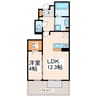 グランフォレ白藤 1LDKの間取り