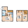 三角アパート 2LDKの間取り