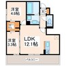 （ｶﾘ）ST様南区御幸笛田8PJ 2LDKの間取り