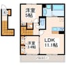 D-room monica 2LDKの間取り