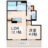 D-room monica 1LDKの間取り