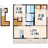 D-room monica 2LDKの間取り