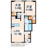 カルム 2LDKの間取り